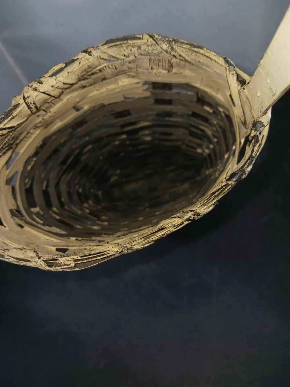 Primitive Style Wicker Wall Hanging Basket